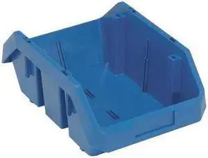 QUANTUM STORAGE SYSTEMS QP1496BL Hang & Stack Storage Bin, Plastic, Blue, 6 1/2