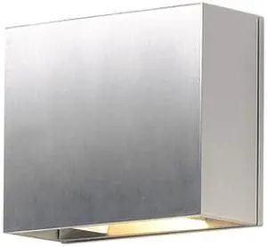 ET2 E41328-SA Alumilux Sconce 2-Light 7" Wide Satin Aluminum Wall Sconce ET2 E41328-SA Alumilux Sconce 2-Light 7" Wide Satin Aluminum Wall Sconce