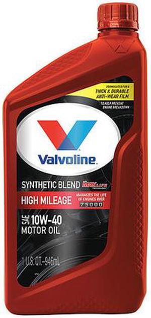VALVOLINE 797977 Engine Oil, Synthetic Blend, 10W-40, 1 Qt., Maxlife