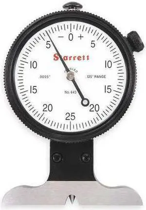 STARRETT 643JZ Dial Depth Gage,1/8 In,2 1/2 In Base