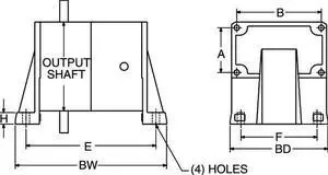 DAYTON 6X094 Vertical Mounting Base