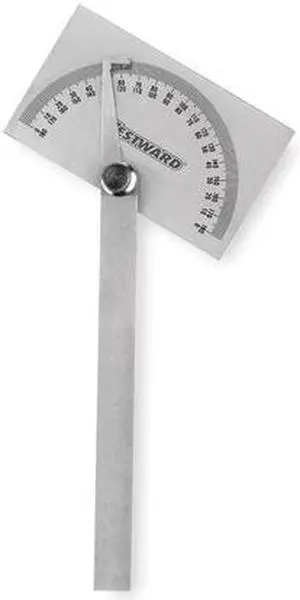 WESTWARD 4KU93 Protractor,Steel,6 In