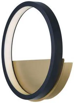 ET2 E24320-BKGLD Hoopla 1-Light 11.75" Wide Black / Gold Wall Sconce