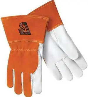 STEINER 0232-2X MEGAMIG(TM) Welding Gloves, Gauntlet Cuff, Straight Thumb,