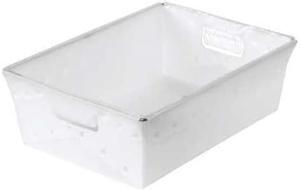 PARTNERS BRAND BINS180 White Nesting Space Age Totes 18 in x 13 in x 6 in H, 6