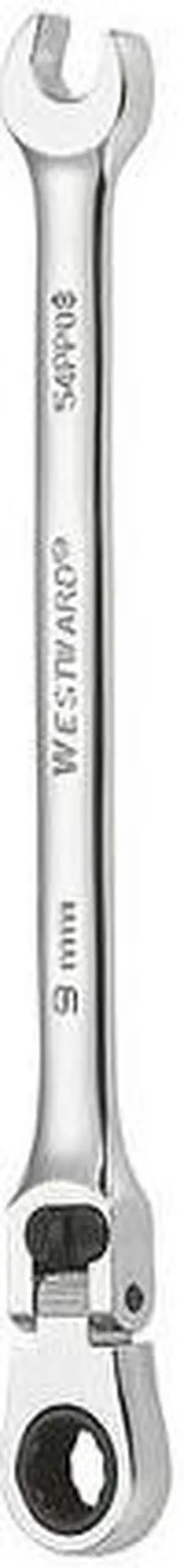 WESTWARD 54PP08 Wrench,Comb./Flexible Head,Metric,9mm