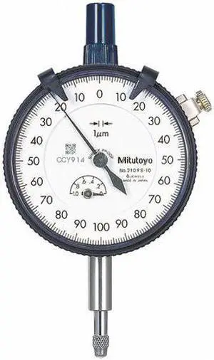 MITUTOYO 2109A-10 Dial Indicator,0 to 1mm,0-100-0
