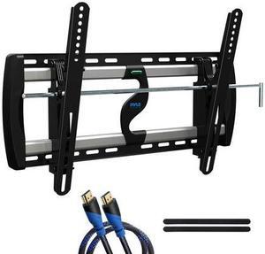 tilting wall mount tv bracket - heavy duty universal flat screen tv wall mount - mounts 26-52" led/loled & plasma tv flat screens - medium tilt, vesa mounting, 110 lbs weight capac
