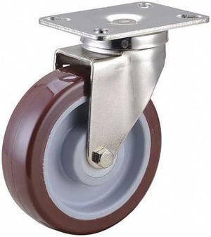 ZORO SELECT 33H936 Swivel NSF-Listed Plate Caster,450 lb.,NSF-Listed Plate Type