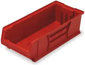 QUANTUM STORAGE SYSTEMS QUS952RD Storage Bin, Polypropylene/Polyethylene, Red,