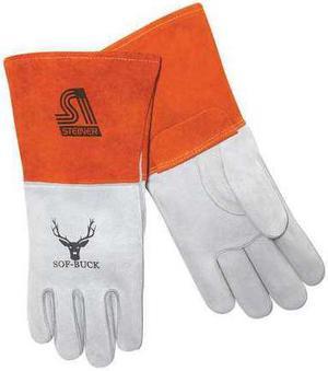 STEINER INDUSTRIES 02275-S Welding Gloves,MIG Application,Gray,PR