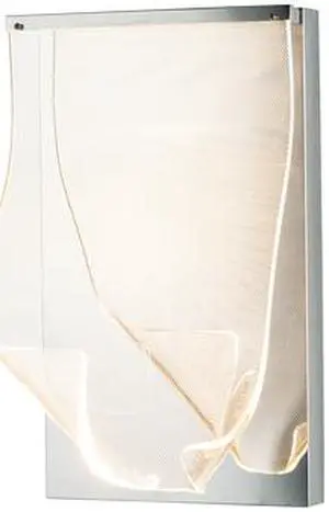 ET2 E24871-133PC Rinkle 1-Light 10" Wide Polished Chrome Wall Sconce