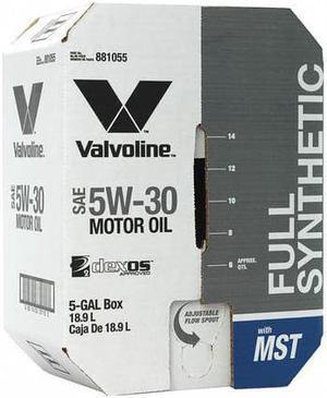 VALVOLINE 881055 Motor Oil,5 gal. Sz,5W-30 SAE Grade,Box