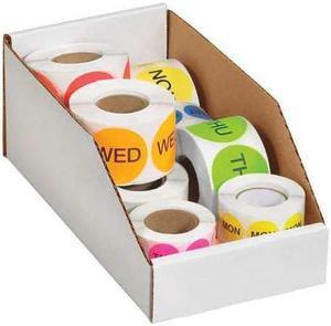 PARTNERS BRAND BINMT612 Storage Bin, White, 4-1/2 in H, 6 in W, 12 in L, 50 PK