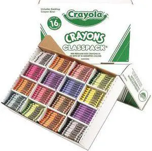 Crayola. 528016 Classpack Regular Crayons, 16 Colors, 800/BX