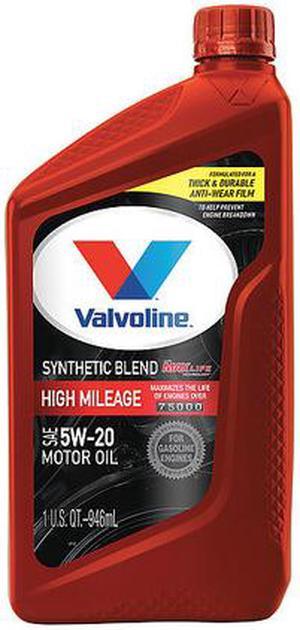 VALVOLINE 609506 Maxlife Engine Oil, Synthetic Blend, 5W-20, 1 Qt