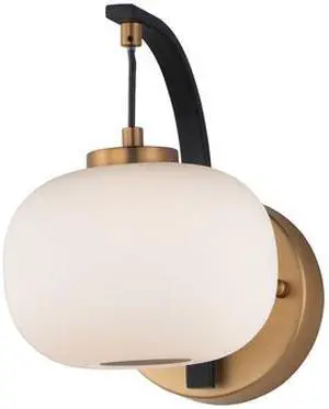 ET2 E25062-92BKGLD Soji 1-Light 6" Wide Black / Gold Wall Sconce