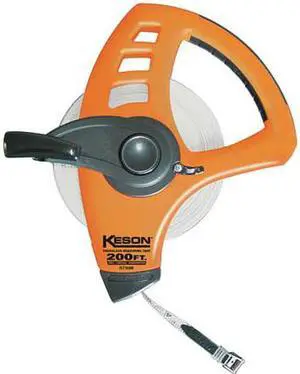 Keson Tape Measure,1/2 Inx200 ft,Orange/Black  FLT10200