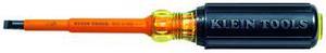 KLEIN TOOLS 602-4-INS Insulated Screwdriver Slotted 1/4" 4 in Round
