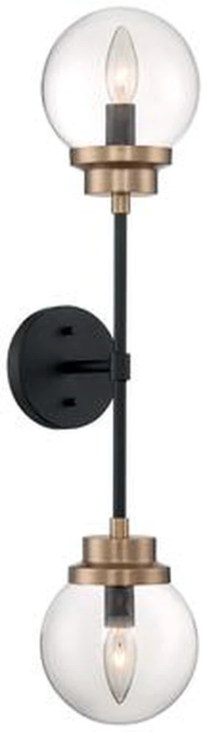 NUVO 60/7122 Fixture, Indr Sconce, 2-Lght, Incandescent, 60W, 120V, B10, NUVO 60/7122 Fixture, Indr Sconce, 2-Lght, Incandescent, 60W, 120V, B10,