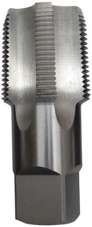 Drill America DWTPT Series Qualtech Carbon Steel Pipe Tap, Uncoated (Bright) Finish, Round with Square End Shank, 1-1/2"-11-1/2 NPT (Pack of 1)