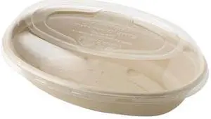 Fiber Burrito Bowl Lids, 8" Diameter, Clear, 400/Carton BOLCSUBBS