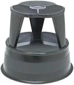 Cramer Kik-Step Steel Step Stool 350 lb cap 16" dia. x 14 1/4h Black 100192