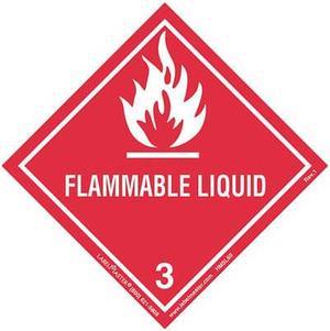 LABELMASTER HMSL60S Flammable Liquid Label,Worded,PK25
