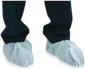 CONDOR 2RUZ2 Shoe Covers,Slip Resist,1Size,White,PK50