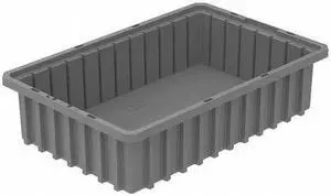 AKRO-MILS 33164GREY Industrial Grade Polymer, Divider Box, Gray, 16 1/2 in L, 4