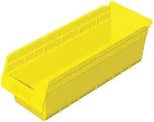 AKRO-MILS 30098YELLO Yellow Shelf Bin, 17-7/8"L x 6-5/8"W x 6"H