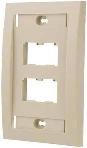 Panduit Wall Plate,Single Gang,4 Ports,Ivory  CFPE4EIY
