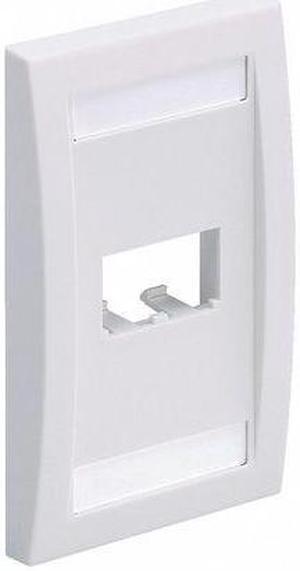 Faceplate, Single Gang, 2 Ports, White