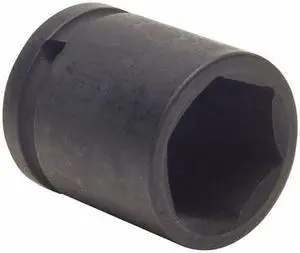 WESTWARD 4LYU5 WESTWARD 3/8 in Drive Impact Socket Standard Socket, Black