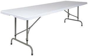 8-Foot Height Adjustable Granite White Plastic Folding Table