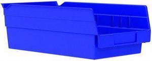 AKRO-MILS 30130BLUE 15 lb Shelf Storage Bin, Plastic, 6 5/8 in W, 4 in H, Blue,