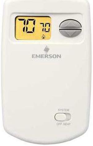 EMERSON 1E78-140 Thermostat , 1 H 1 C, Battery , 24VAC