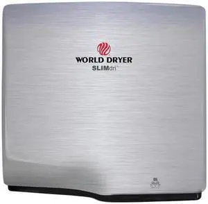 World Dryer L-973A Slimdri, Stainless Steel Brushed, Surface-Mounted Ada Compliant Hand Dryer