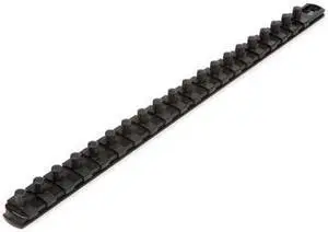 TEKTON OSR13220 3/8 Inch Drive x 18 Inch Socket Rail, 20 Clips (Black)