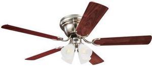 WESTINGHOUSE 7232000 Contempra IV 52" 5-Blade Nickel Indoor Ceiling Fan