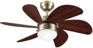 WESTINGHOUSE 7234700 Turbo Swirl 30" 6-Blade Brass Indoor Ceiling Fan