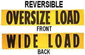 US CARGO CONTROL OLB1884-4RG 84" x 18" Oversize/Wide Load Vinyl Sign w/