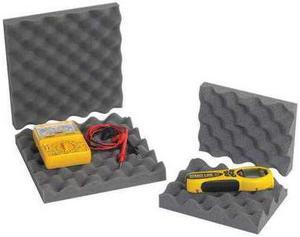 PARTNERS BRAND FCSC24362 Convoluted Foam Sets, 24" x 36" x 2", Charcoal, 9/Sets