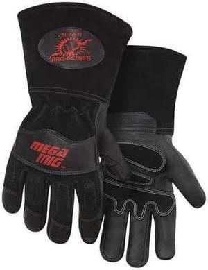 STEINER INDUSTRIES 0235-S Welding Gloves,MIG Application,Black,PR