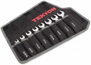 TEKTON WRN01086 Stubby Combination Wrench Set with Pouch, 8-Piece, 5/16 - 3/4