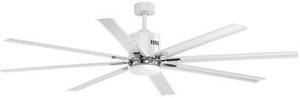 Vast Ceiling Fan, 8-Blade, 1-Light, LED, White, White Blades, 72"W (P2550-3030K AJHKX)