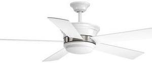 Harranvale Ceiling Fan, 5-Blade, 1-Light, LED, White, White Blades, 54"W (P2540-3030K AJHKG)