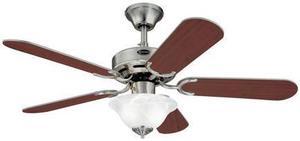WESTINGHOUSE 7237500 Richboro SE 42" 5-Blade Nickel Indoor Ceiling Fan