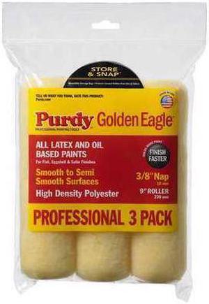 PURDY 140868100 9" Paint Roller Cover, 3/8" Nap, Polyester, 3 PK