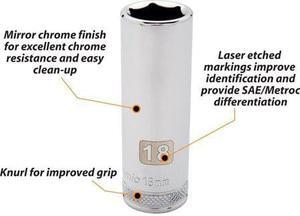 DYNAMIC D016232 1/2" Drive, 32mm Metric Socket, 6 Points
